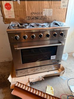 New Open Box NXR 36" Wide 6 Burner Stainless Steel Gas Stove Range Estufa