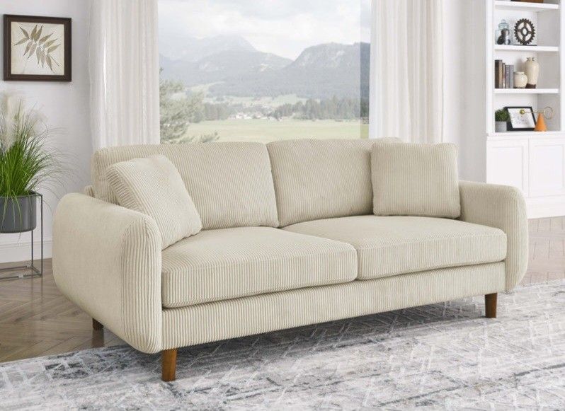 Deep Sofa (Cream Corduroy)