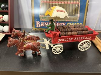 Vintage Schultz Beer And Ale Cast Iron Advertising Display 