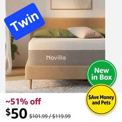 New 6 Inch Gel Twin Size Memory Foam Mattress
