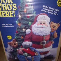 Vintage Look Who's Here Santa Wee Craft 