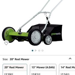 Greenworks Push Reel Lawn Mower with Grass Catcher for Sale in Foster City,  CA - OfferUp