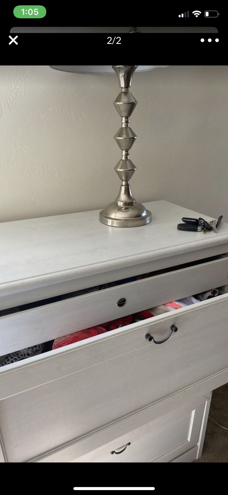 Big white dresser needs minor fixes