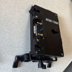 CAMVATE C2169 Gold Mount Battery Plate with Cheese Plate & 15mm Rod Clamp