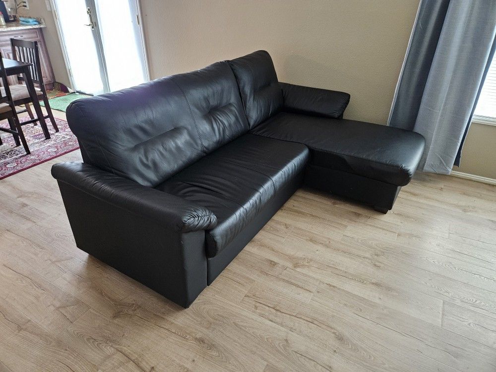 Black IKEA Sectional Sofa - Good Condition