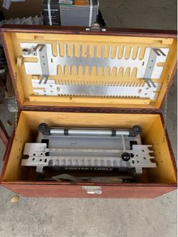 PORTER-CABLE 4212 12" Deluxe Dovetail Jig With Custom Wooden Box Carrying Storage Case