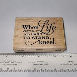 Faith Patriotic Wooden Rubber Stamp Art Craft Supply