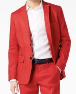 Men’s 2 front button red blazer Size Large 