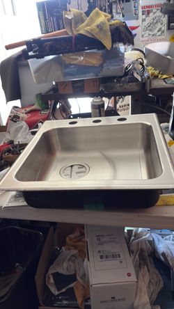 19x19 stainless steel sink new in the box