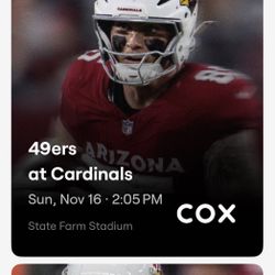 49ers at Cardinals ((2 LOWER LVL TIX))