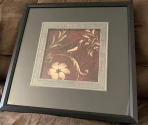 Framed Laurel Lehman Crimson Bird 4