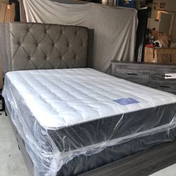 New Queen Size Bed Frame With Mattress Included! 