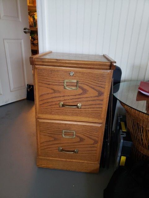 Wooden File Cabinet 