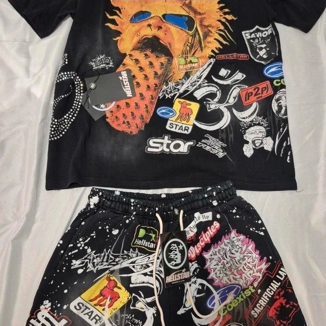 Hellstar Shorts & Shirt Set “Dark Energy Fit”