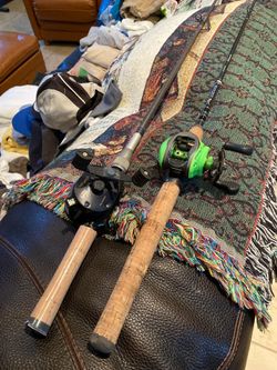 Two high speed reels and rods.