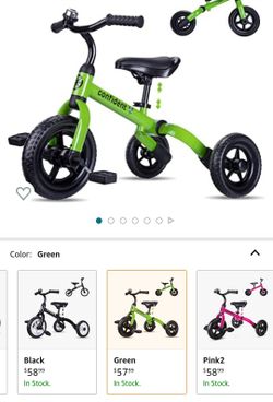 New Baby/Toddler 3 In 1 Tricycle GREEN