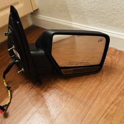 Mirror Compatible With 2007-2017 Ford Expedition Right Passenger Side Heated In-housing Signal Light Textured Black Kool-Vue