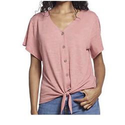 Weatherproof vintage ladies tie front top size Large