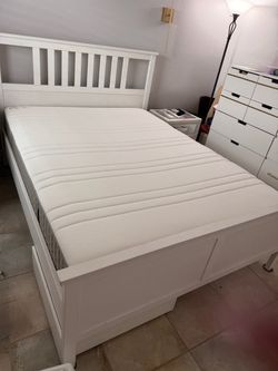 White Wood Bed Frame
