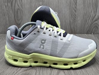 On Cloudgo Women’s Road Running Shoes Size W10.5 Frost Hay Gray/Green Lace Up