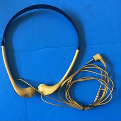 Excellent condition Sony MDR-W014 Headphones Lightweight Headband Sports Yellow