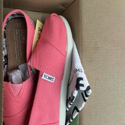 Tom’s Classics, Pink Canvas, Girl, Shoes