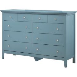Glory Furniture Hammond 8 Drawer Dresser in Teal – New