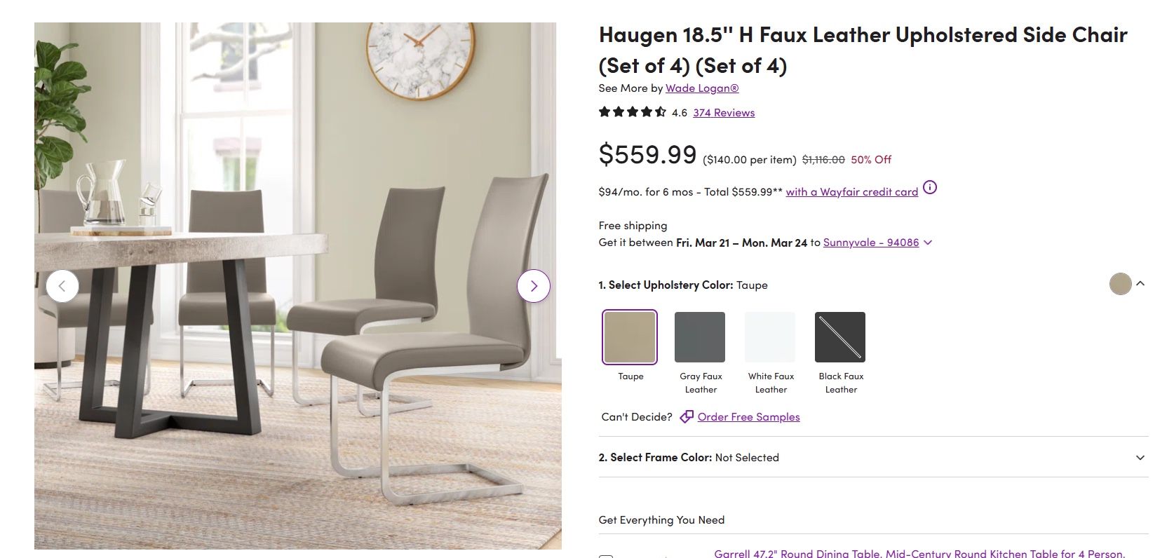 Leather Upholster Side Chair