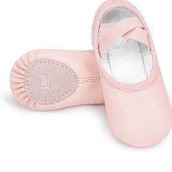 Brandnew(Size 3.5MB) Ballet Shoes for Girls Women PU Leather Dance Slippers Boys Ballerina Shoes for Toddler/Little Kid/Big Kid/Women(Ballet Pink,3.5M