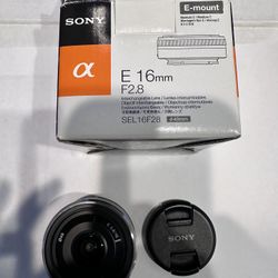Sony Interchangeable Lens E 16mm F2.8