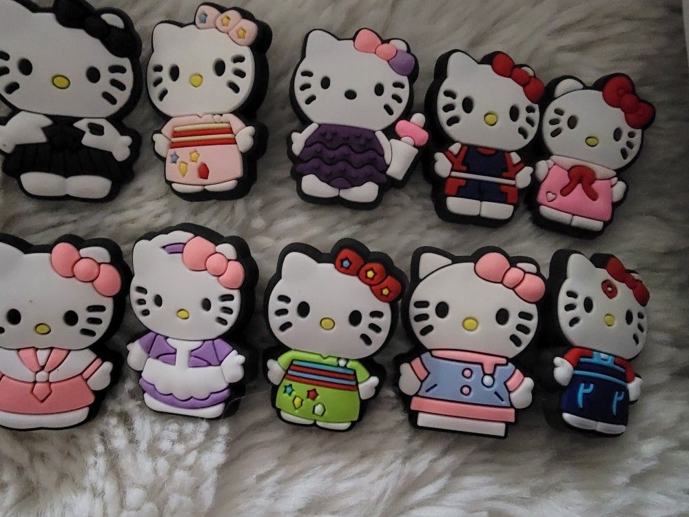 Hello Kitty croc shoe charms jibbitz set 10