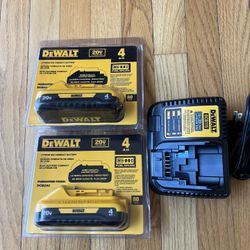 Dewalt 20V 4.0Ah (2-pack) and DCB115 Charger (New)
