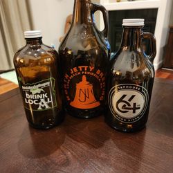 3 Glass Growlers - Various Sizes 