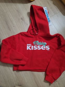 XMAS Hersheys Merry Kisses Crop hoodie