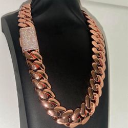 14K Rose Gold Miami cuban chain