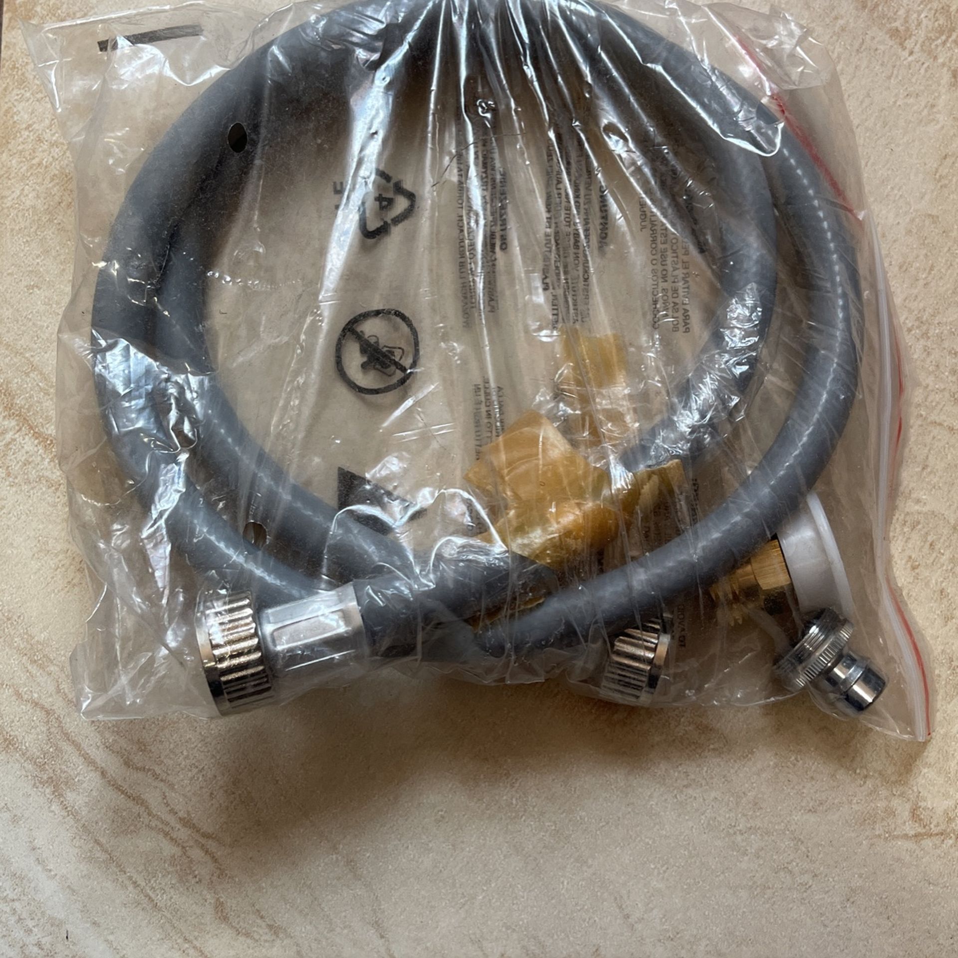 Portable washing machine sink hose with adapter