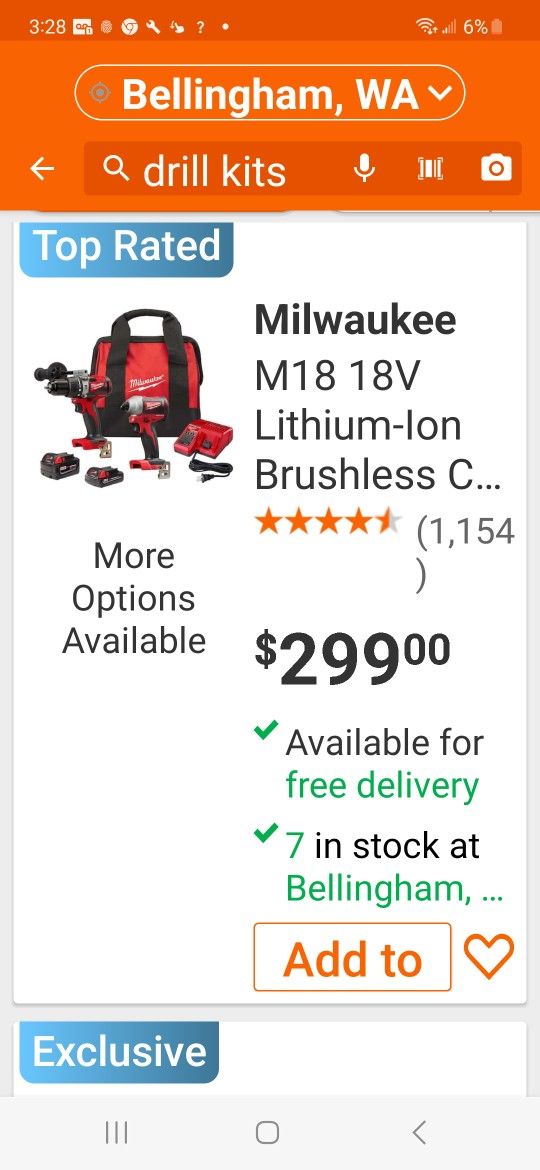 Milwaukee Drill Combo With Bag Brand New