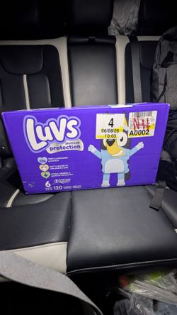 BRAND NEW BOX OF LUVS PLATINUM PROTECTION SIZE 6 DIAPERS !!