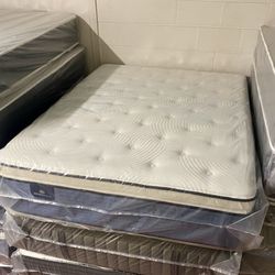 Queen Size Mattress Serta Perfect Sleeper Firm Pillow Top 16” Inches New From Factory Wrapped in Plastic Same Day Delivery 🚚