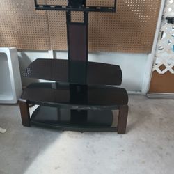Tv Stand Glass Shelf Metal Frame