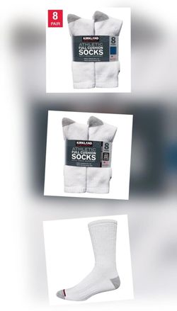 Kirkland Signature Men's Athletic Socks, Shoe Size 8-12, 8 Pack
