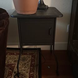 black metal side table