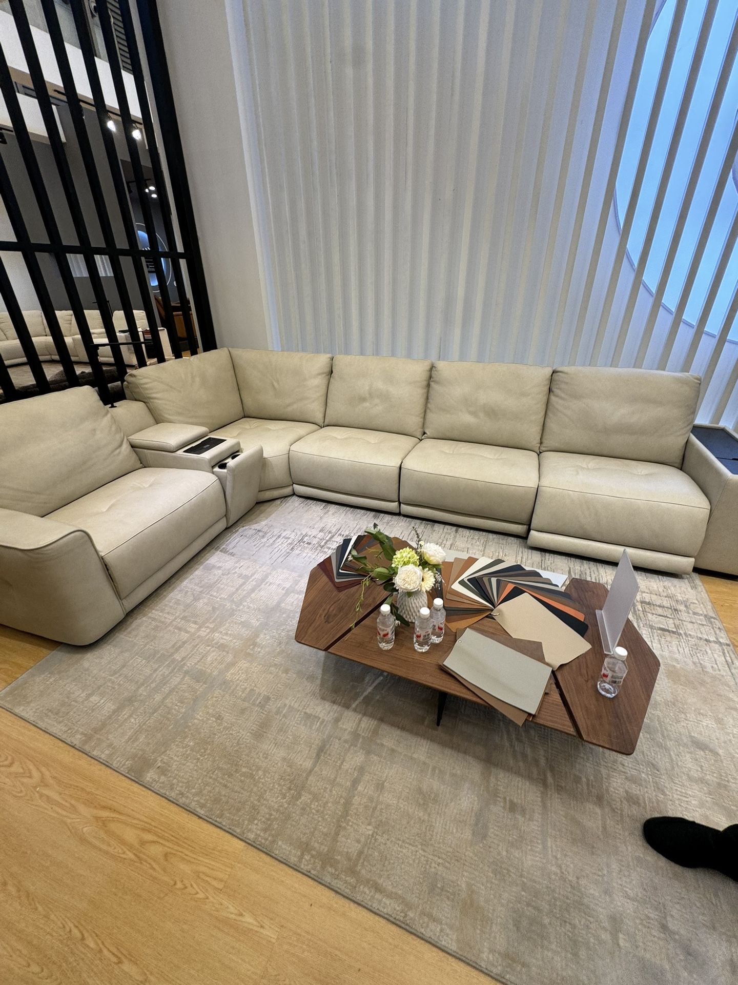 Reclining Leather Fabric Sofa Sectional 