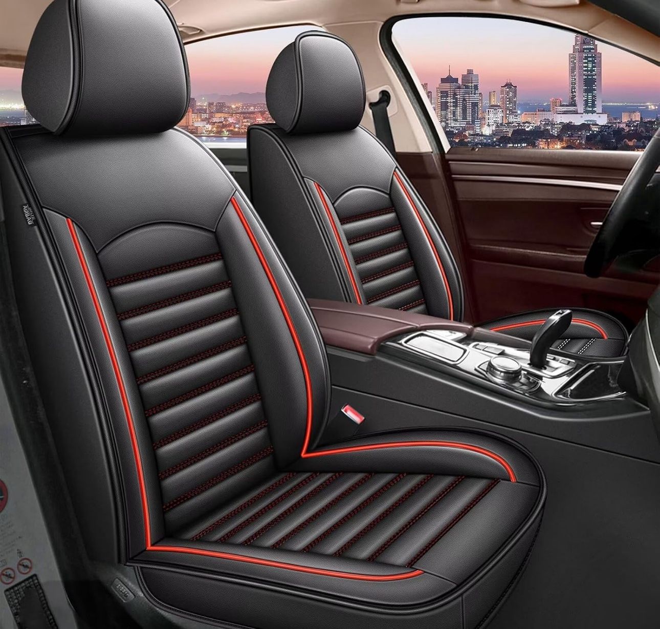 Car Seat Covers Fit for Acura TSX 2009-2014 Faux Leather Seat Cover Full Set Compatible Airbag Waterproof Seat Cushion Automotive Interior Accessories