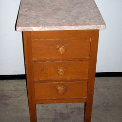 Vintage 3 Drawer Small Chest Nightstand or End Table 