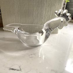 Vtg Crystal Rooster Cofrac Art Verrier France FIGURINE  / EGG CUP / PAPERWEIGHT / TRINKET DISH / ASHTRAY