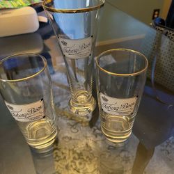 Set Of 3 Tuborg Beer Glasses
