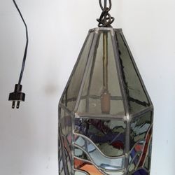 Stained Glass Leaded Hanging Lamp
