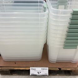 Brightroom 66 Quart Clear Latching Storage Box With Lid