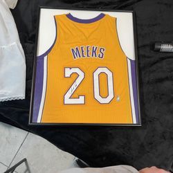 Meeks Autographed Lakers Jersey 